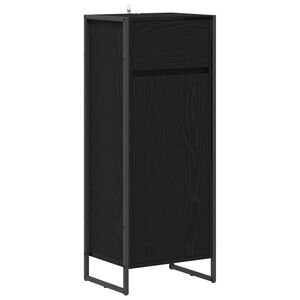 vidaXL Cabinet de salle de bain avec porte Ch&ecirc;ne noir 40 x 30 x 100 cm