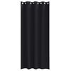 vidaXL Rideaux occultants avec anneaux 2 pcs Noir 225 x 140 cm