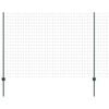 vidaXL Cl&ocirc;ture Euro avec poteau 10 x 1,5 m Acier recouvert de PVC Vert