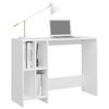 vidaXL Bureau d'ordinateur portable blanc bois d'ing&eacute;nierie