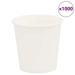 vidaXL Tasses &agrave; caf&eacute; en papier 1000 pcs 4oz 100ml blanc