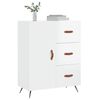 vidaXL Buffet Blanc brillant 69,5x34x90 cm Bois d'ingénierie