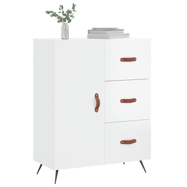 vidaXL Buffet Blanc brillant 69,5x34x90 cm Bois d'ingénierie