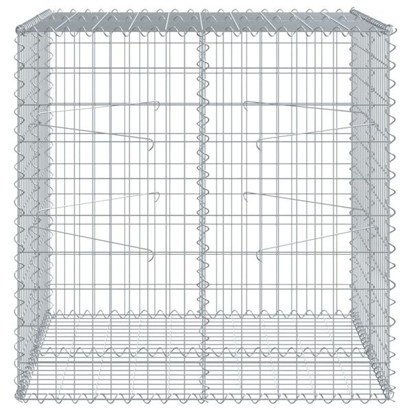 vidaXL Panier gabion avec couvercle 100x100x100 cm fer galvanisé