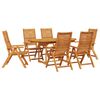 vidaXL Ensemble de salle &agrave; manger pour jardin 7 pc Marron