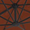 vidaXL Parasol de jardin déporté avec mât en aluminium Terre cuite 400 x 300 cm