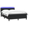 vidaXL Sommier &agrave; lattes de lit avec matelas et LED noir 160x220 cm velours