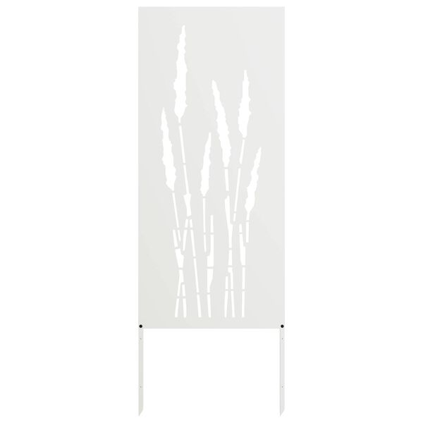 vidaXL &Eacute;cran de confidentialit&eacute; de jardin Floral Blanc 50 x 140 cm