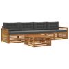 vidaXL Ensemble de canap&eacute;s d'ext&eacute;rieur 5 pc Naturel et Anthracite