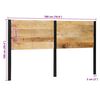 vidaXL T&ecirc;te de lit 180 cm bois massif manguier et fer