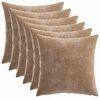 vidaXL Housse de coussin 6 pc HEERLEN Marron 40 x 40 cm Tissu Chenille