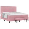 vidaXL Lit &agrave; ressorts avec t&ecirc;te de lit Rose 200 x 180 cm Velours