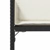 vidaXL Chaises de jardin lot de 4 avec coussins noir résine tressée