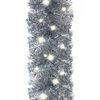 vidaXL Guirlande de No&euml;l avec lumi&egrave;res LED 10 m Argent&eacute;