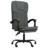 vidaXL Fauteuil inclinable de bureau Gris fonc&eacute; Tissu