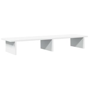 vidaXL Support de moniteur blanc 100x27x15 cm bois d'ing&eacute;nierie