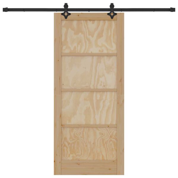 vidaXL Porte coulissante ORKDAL Marron 86 x 198,5 cm Pin massif