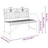 vidaXL Banc de jardin Blanc antique 103,5 x 59 x 89 cm Acier