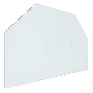 vidaXL Plaque en verre de chemin&eacute;e Transparent 80 x 50 cm Verre