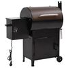 vidaXL Gril &agrave; granul&eacute;s avec chemin&eacute;e noir 104 cm fer