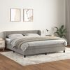 vidaXL Sommier &agrave; lattes de lit et matelas Gris clair 160x200cm Velours