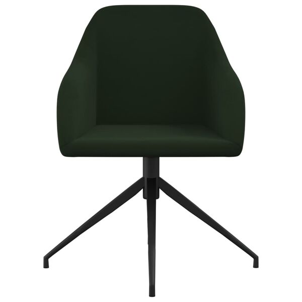 vidaXL Chaises &agrave; manger lot de 6 vert fonc&eacute; velours