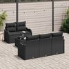 vidaXL Ensemble de canap&eacute; de jardin avec coussin 6 pcs Noir