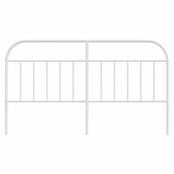 vidaXL T&ecirc;te de lit de remplacement m&eacute;tal blanc 180 cm