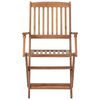 vidaXL Chaises pliables d'ext&eacute;rieur et coussins lot de 8 Bois d'acacia