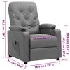 vidaXL Fauteuil inclinable &eacute;lectrique Gris Similicuir