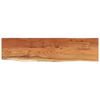 vidaXL &Eacute;tag&egrave;re murale rectangulaire massif acacia bordure assortie