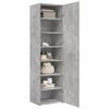 vidaXL Buffet haut gris béton 50x42,5x185 cm bois d'ingénierie