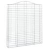 vidaXL Paniers à gabions arqués 3 pcs 200x30x220/240 cm fer galvanisé