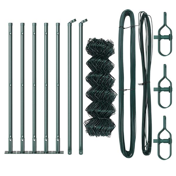 vidaXL Poteau de cl&ocirc;ture. Vert 10 x 0,6 m (maille 60 x 60 mm)