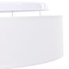 vidaXL Lampe de plafond Blanc 30 x 13,5 cm tissu