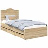 vidaXL Cadre de lit Ch&ecirc;ne Sonoma 75 x 190 cm Bois Ing&eacute;nierie