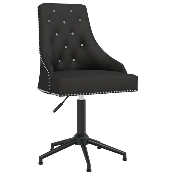vidaXL Chaises pivotantes &agrave; manger lot de 4 Noir Velours