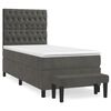 vidaXL Sommier &agrave; lattes de lit et matelas Gris fonc&eacute; 90x200 cm Velours