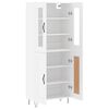 vidaXL Buffet haut Blanc 69,5x34x180 cm Bois d'ing&eacute;nierie