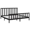 vidaXL Cadre de lit sans matelas noir 180x200 cm bois massif de pin