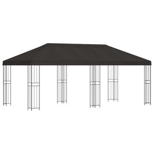 vidaXL Abri de jardin 6 x 3 m Anthracite Polyester et Acier 190 gsm
