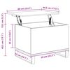 vidaXL Table basse Blanc 60x44,5x45 cm Bois d'ing&eacute;nierie