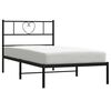 vidaXL Cadre de lit m&eacute;tal sans matelas avec t&ecirc;te de lit noir 80x200 cm