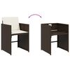 vidaXL Chaises de jardin avec coussins lot de 4 marron r&eacute;sine tress&eacute;e