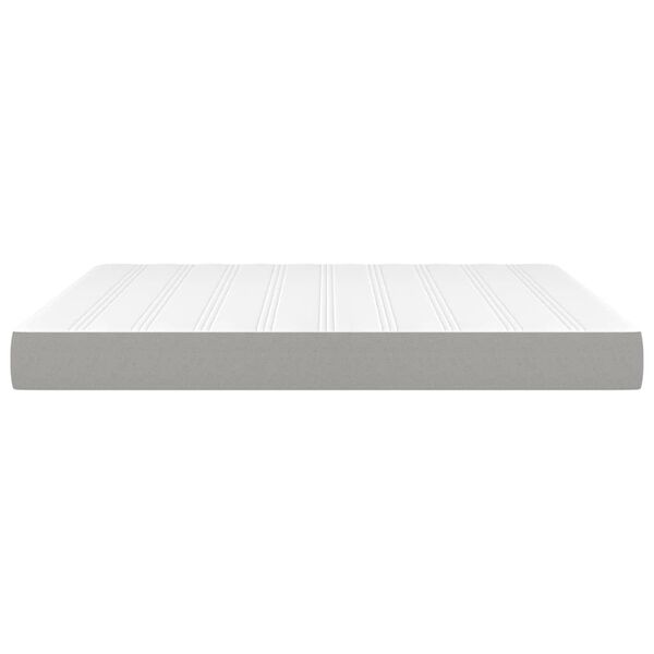 vidaXL Matelas de lit à ressorts ensachés Gris clair 160x200x20 cm