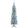 vidaXL Sapin de No&euml;l artificiel Blanc 180 cm PVC, m&eacute;tal et plastique