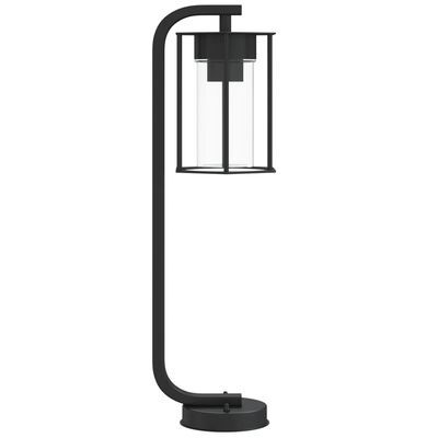 vidaXL Lampadaire d'extérieur noir 60 cm acier inoxydable