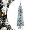 vidaXL Sapin de No&euml;l artificiel Blanc 180 cm PVC, m&eacute;tal et plastique