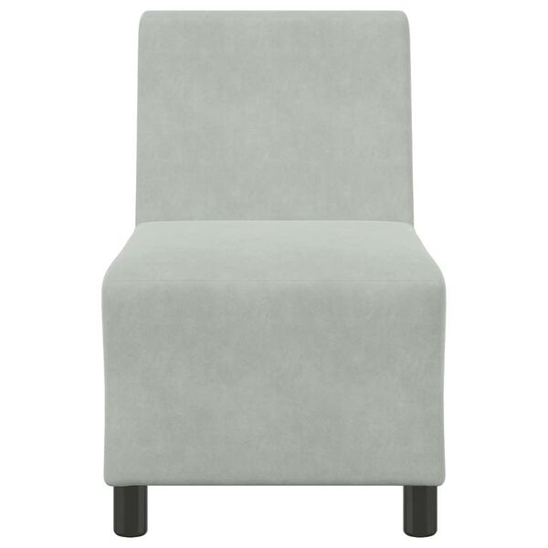 vidaXL Canap&eacute; modulaire sans accoudoirs Gris clair 55 cm Velours