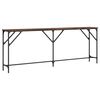 vidaXL Table console chêne fumé 200x29x75 cm bois d'ingénierie